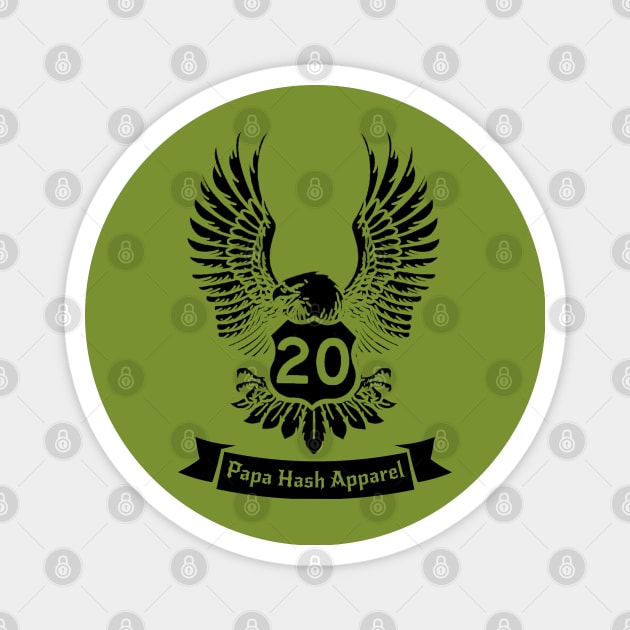 Papa Hash Apparel: 20 Eagle Magnet by Papa Hash's House of Art